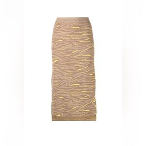 Stella McCartney - Tan and Yellow Tiger Jacquard Wool Skirt - NWT